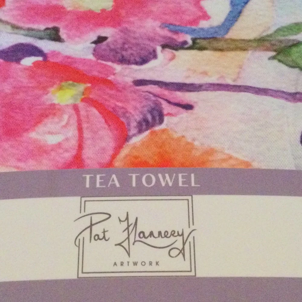 Watercolor Cotton Tea Towel by Irish Artist Pat Flannery